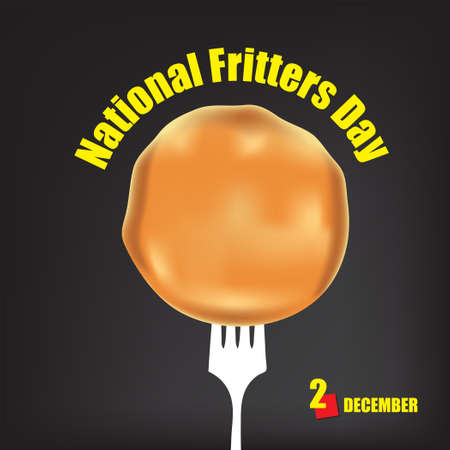 The calendar event is celebrated in December - National Fritters Dayのイラスト素材
