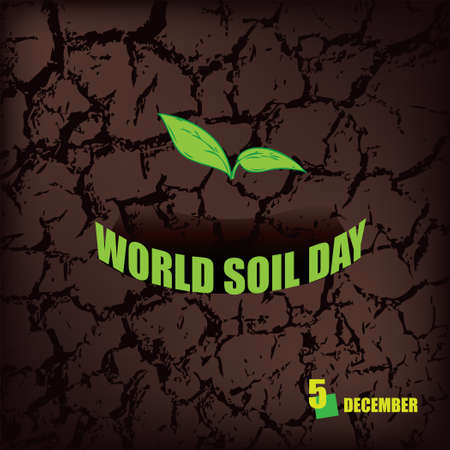 The calendar event is celebrated in December - World Soil Dayのイラスト素材
