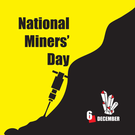 The calendar event is celebrated in December - Miners Dayのイラスト素材