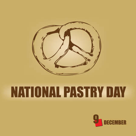 The calendar event is celebrated in December - National Pastry Dayのイラスト素材