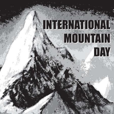 The calendar event is celebrated in December - International Mountain Dayのイラスト素材