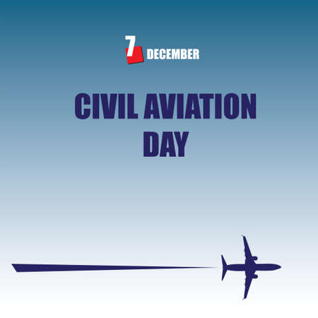 The calendar event is celebrated in December - International Civil Aviation Dayのイラスト素材
