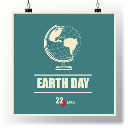 The calendar event is celebrated in April - Earth Dayのイラスト素材