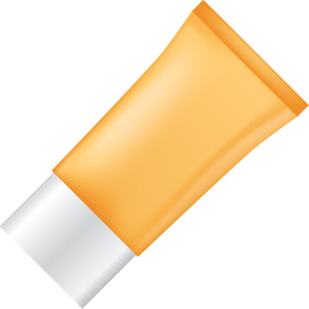 Standard plastic container in the form of a cream tube.のイラスト素材