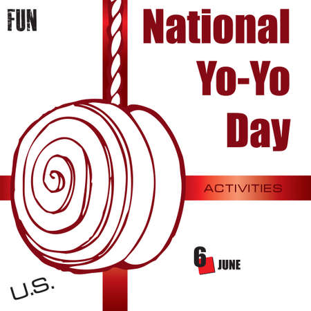The calendar event is celebrated in june - National Yo-Yo Dayのイラスト素材