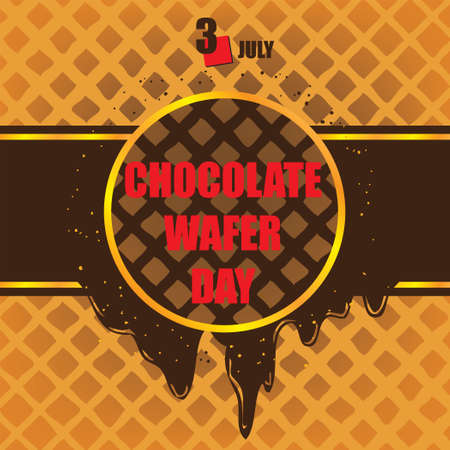 The calendar event is celebrated in July - National Chocolate Wafer Dayのイラスト素材
