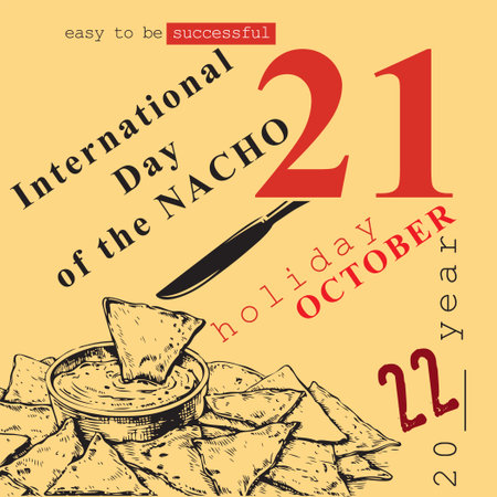 The calendar event is celebrated in October - Day of the Nachoのイラスト素材