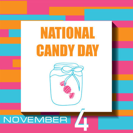 The calendar event is celebrated in November - National Candy Dayのイラスト素材