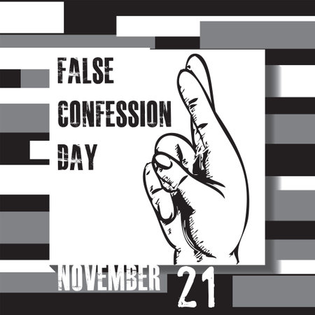 The calendar event is celebrated in November - False Confession Dayのイラスト素材