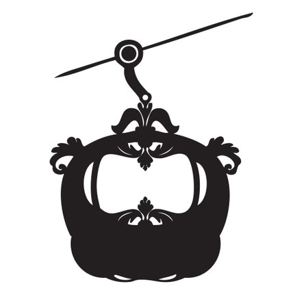 Funicular car in the style of an old carriageのイラスト素材