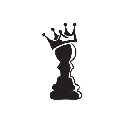 Pawn aspiring to the kings. Vector illustration.のイラスト素材
