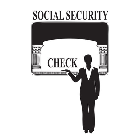 Control and safety provide Social Security Checkのイラスト素材