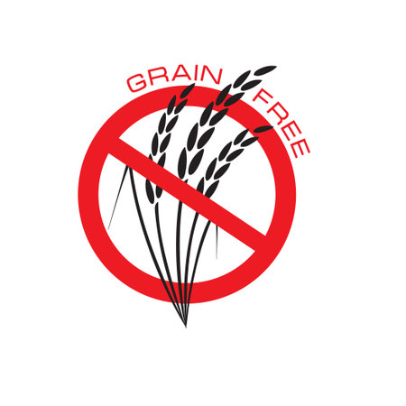 Grain Free information symbol associated with grain-free dietsのイラスト素材