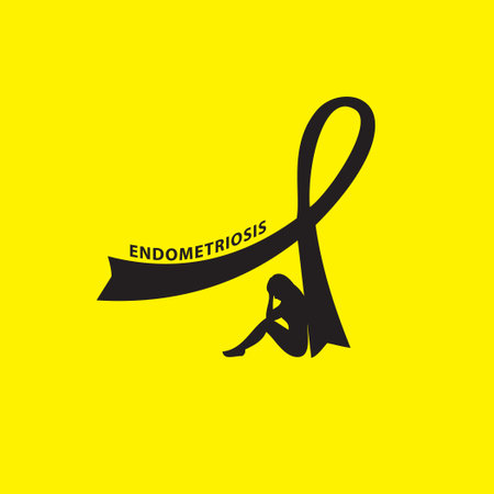Endometriosis is a female disease that causes infertility. Vector poster.のイラスト素材