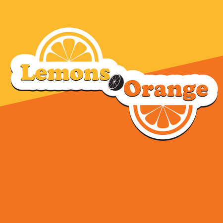 Poster for citrus lemons and oranges. Vector illustration.のイラスト素材
