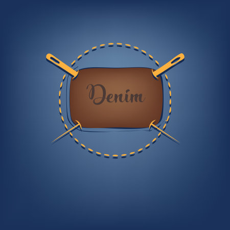 Comfortable and practical clothing made of denim - jeans posterのイラスト素材