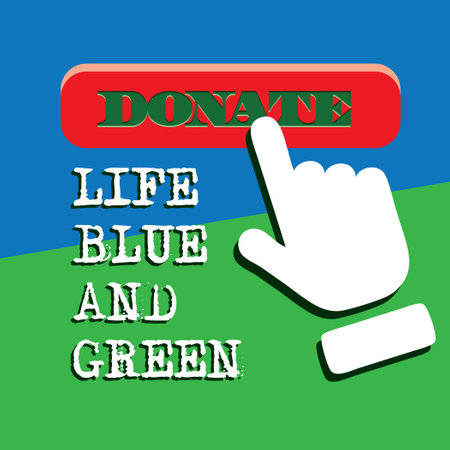 Donation Events Donate Life Blue and Greenのイラスト素材