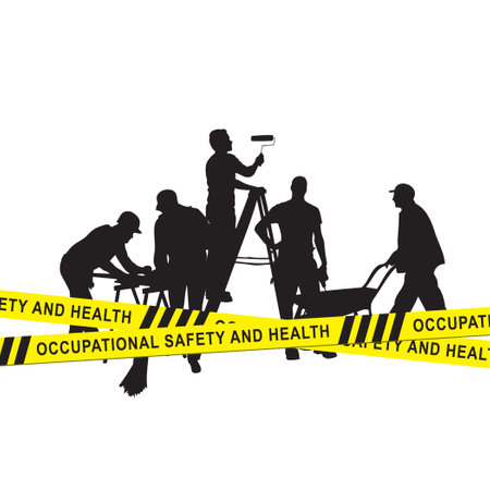 Vector illustration dedicated to Occupational Safety and Healthのイラスト素材