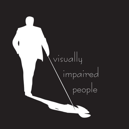 Vector illustration dedicated to the theme of Visually Impaired Peopleのイラスト素材