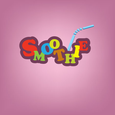 Fruit cocktail provides vitamins and good mood. Smoothie posterのイラスト素材
