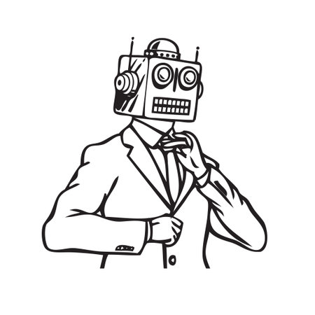 Humanization of artificial intelligence by instilling in it a human perception of the world aroundのイラスト素材