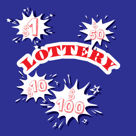 Lottery vector illustration with winning amountsのイラスト素材