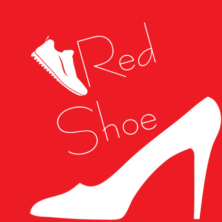 Lifestyle positioning through red shoesのイラスト素材