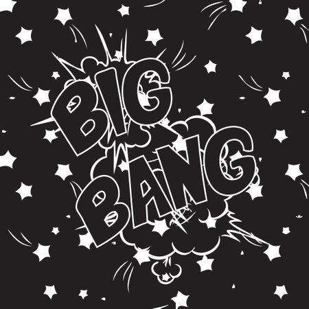 Big Bang on the background of the starsのイラスト素材
