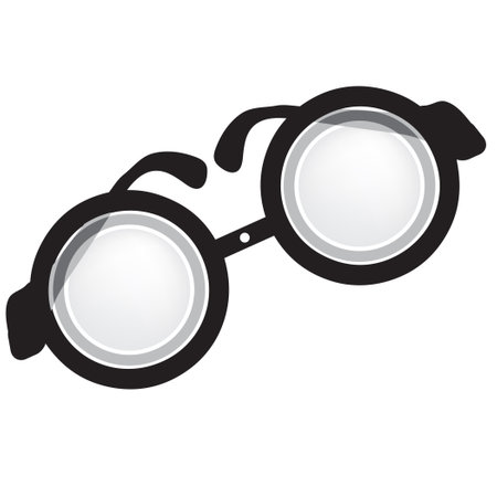 Round spectacles for the visually impairedのイラスト素材