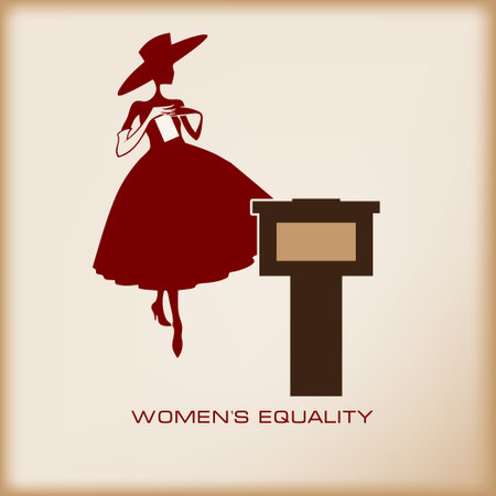 Equality of women in suffrage. Vector illustrationのイラスト素材