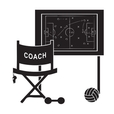 A place for the trainer to control the trainingのイラスト素材