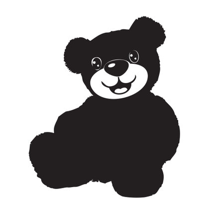 Toy teddy bear with smiling faceのイラスト素材