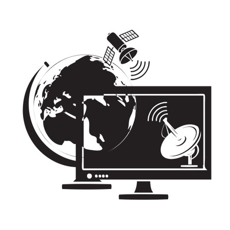 Geographic Information Systems Modern Technology Illustrationのイラスト素材