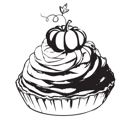 Creative Pumpkin Pie with pumpkin on top