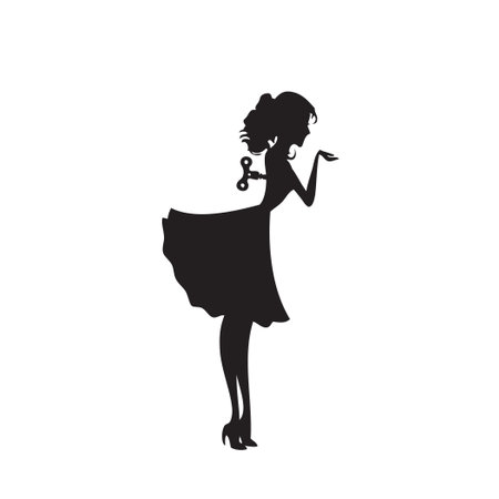 Motivation symbol - key in wind-up dollのイラスト素材