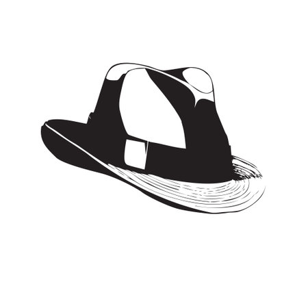 Hand-Drawn Vector Image Classic male headdress.のイラスト素材