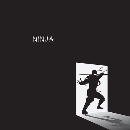 Illustration for the legendary Asian martial art Ninjaのイラスト素材