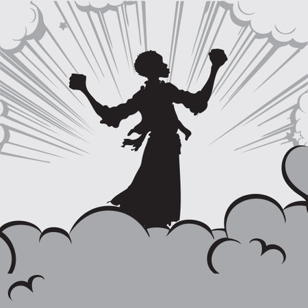 Banner for independent Africa. Hand-drawn vector image without AI.のイラスト素材