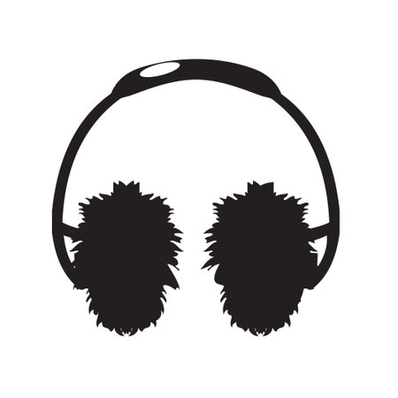 Fluffy earmuffs kaku element of clothing in the cold seasonのイラスト素材