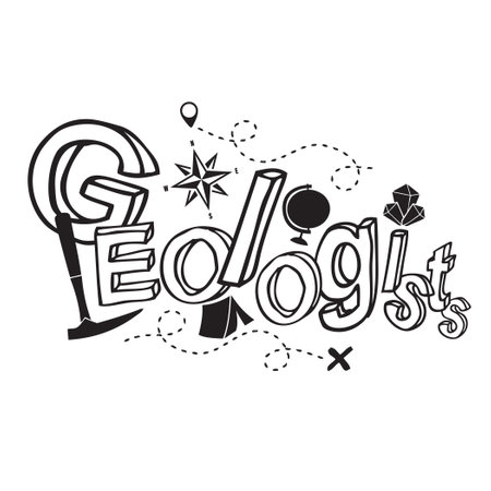 Vector illustration for the profession of Geologists with industry elements and attributesのイラスト素材