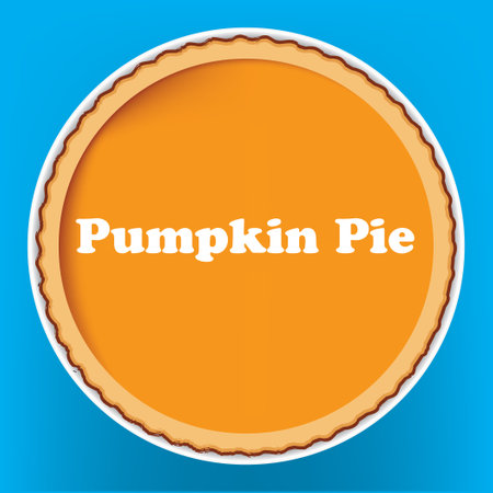 Poster of Pumpkin Pie - a traditional pie with pumpkin as the main ingredientのイラスト素材