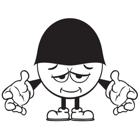 A soldier in a helmet is ready for a hug. Vector illustrationのイラスト素材