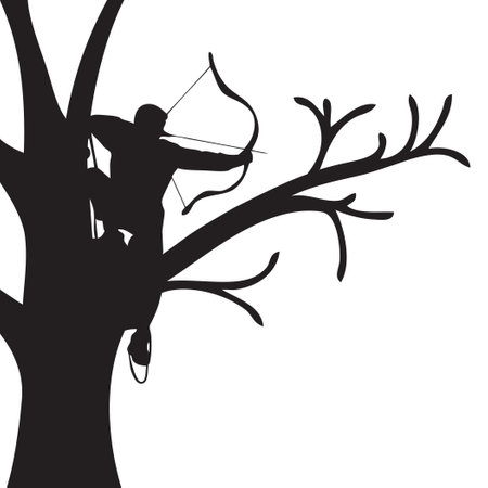 Illustration for active pastime Tree Saddle Huntingのイラスト素材