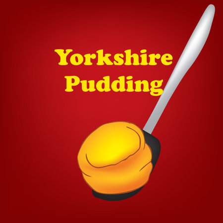 Poster for the traditional English dish Yorkshire puddingのイラスト素材