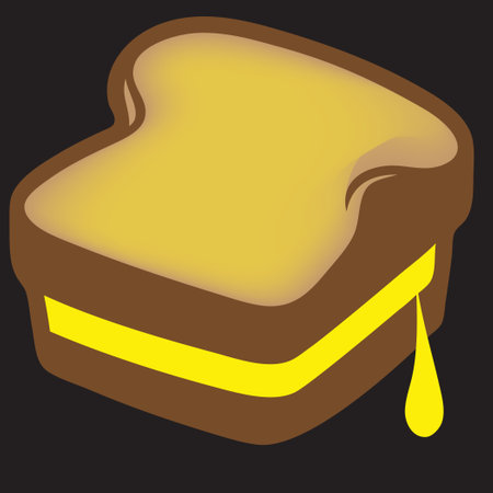 Classic sandwich - Cheese Toast. Vector illustration without AI.のイラスト素材