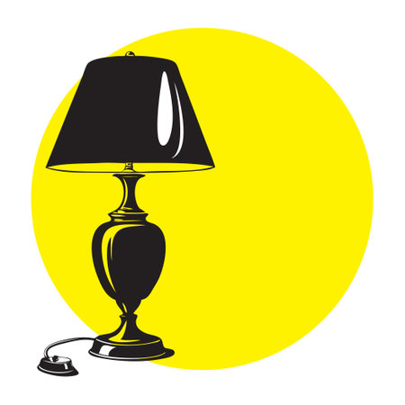 Old style office lamp. Vector illustration.のイラスト素材