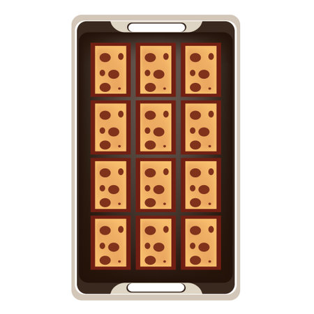Baking tray with finished baking. Vector illustration.のイラスト素材