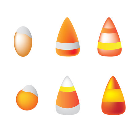 Halloween Candy Corn. Vector illustration.のイラスト素材