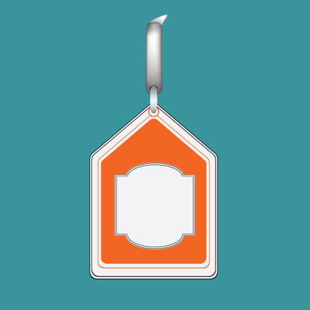 Orange industrial label. Vector illustration.のイラスト素材