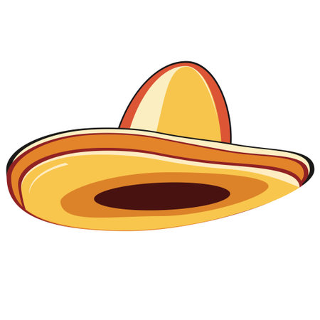 Sombrero classic national Mexican headdress. Vector illustrationのイラスト素材